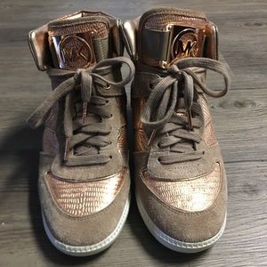 Michael Kors High Top Wedge Logo Sneaker